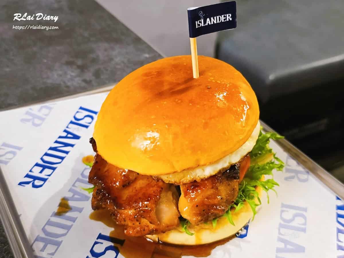 嶼人漢堡 特製醬燒雞腿堡1
