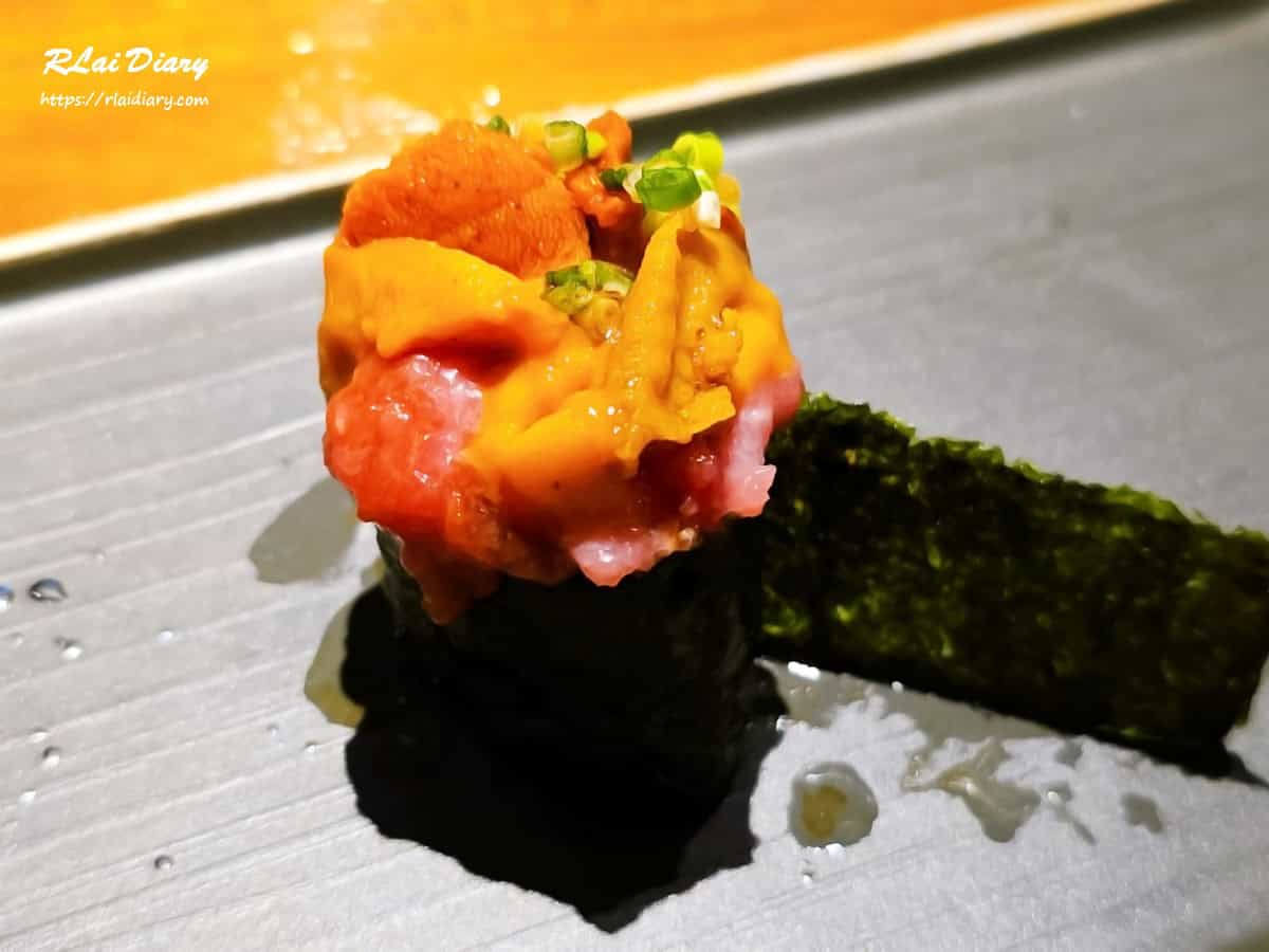 鮨一壽司 鮪魚海膽壽司1