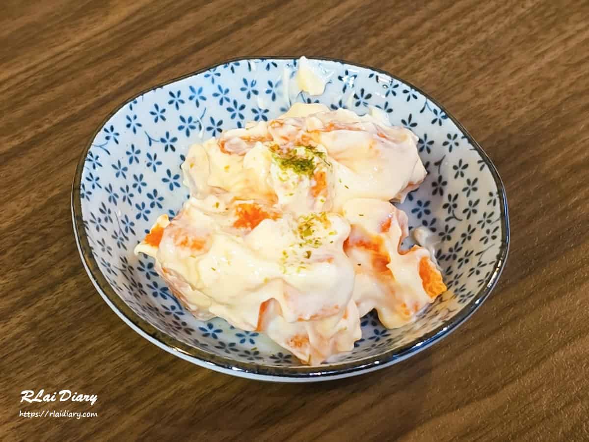 芥末飛魚卵小品，玖眾串燒食堂永和居酒屋開胃菜