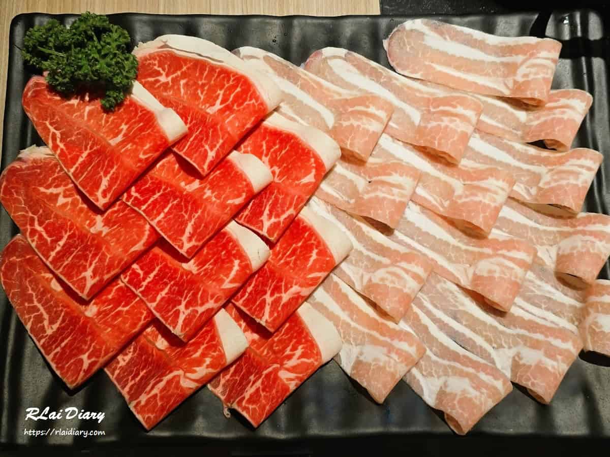 大份量雙拼肉盤：特A級松阪豬與美國1855冷藏熟成板腱牛