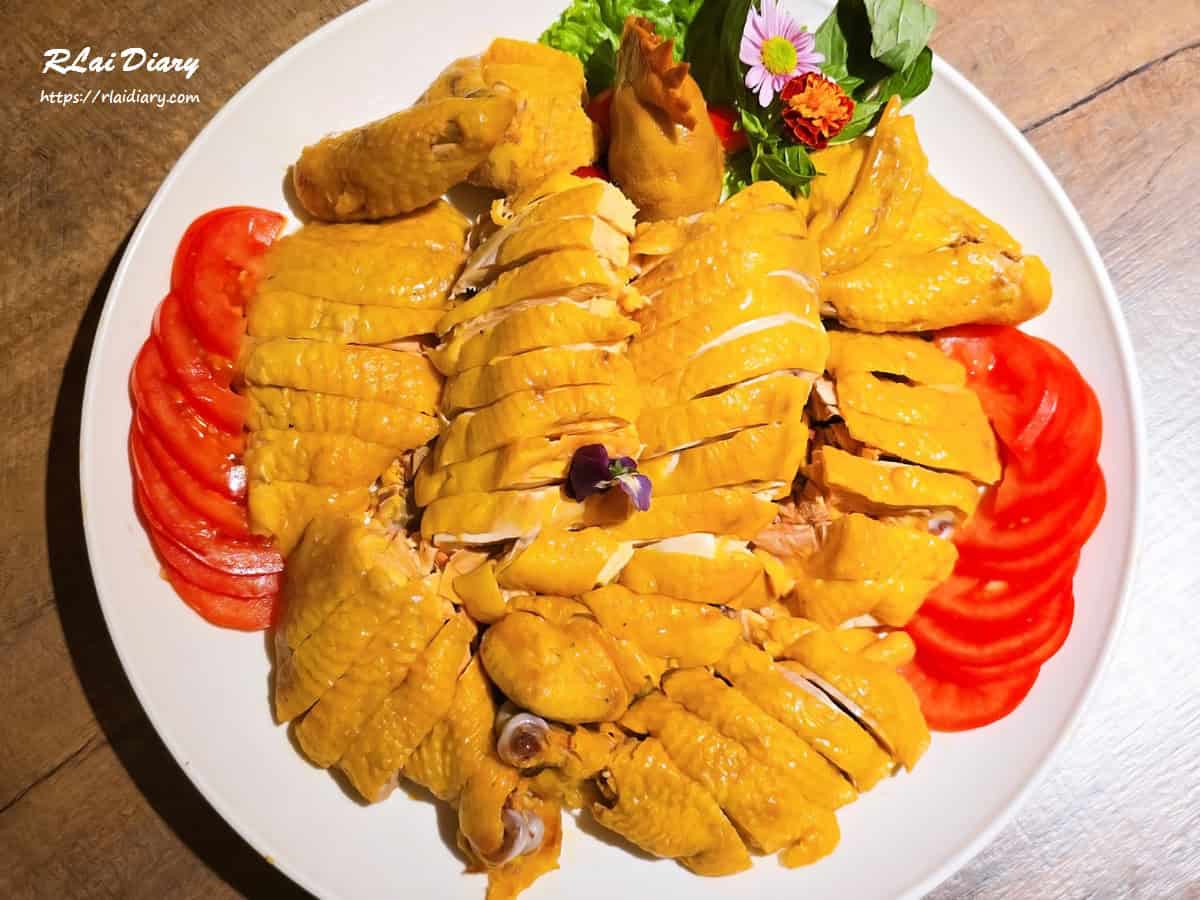 玉米雞全雞料理擺盤