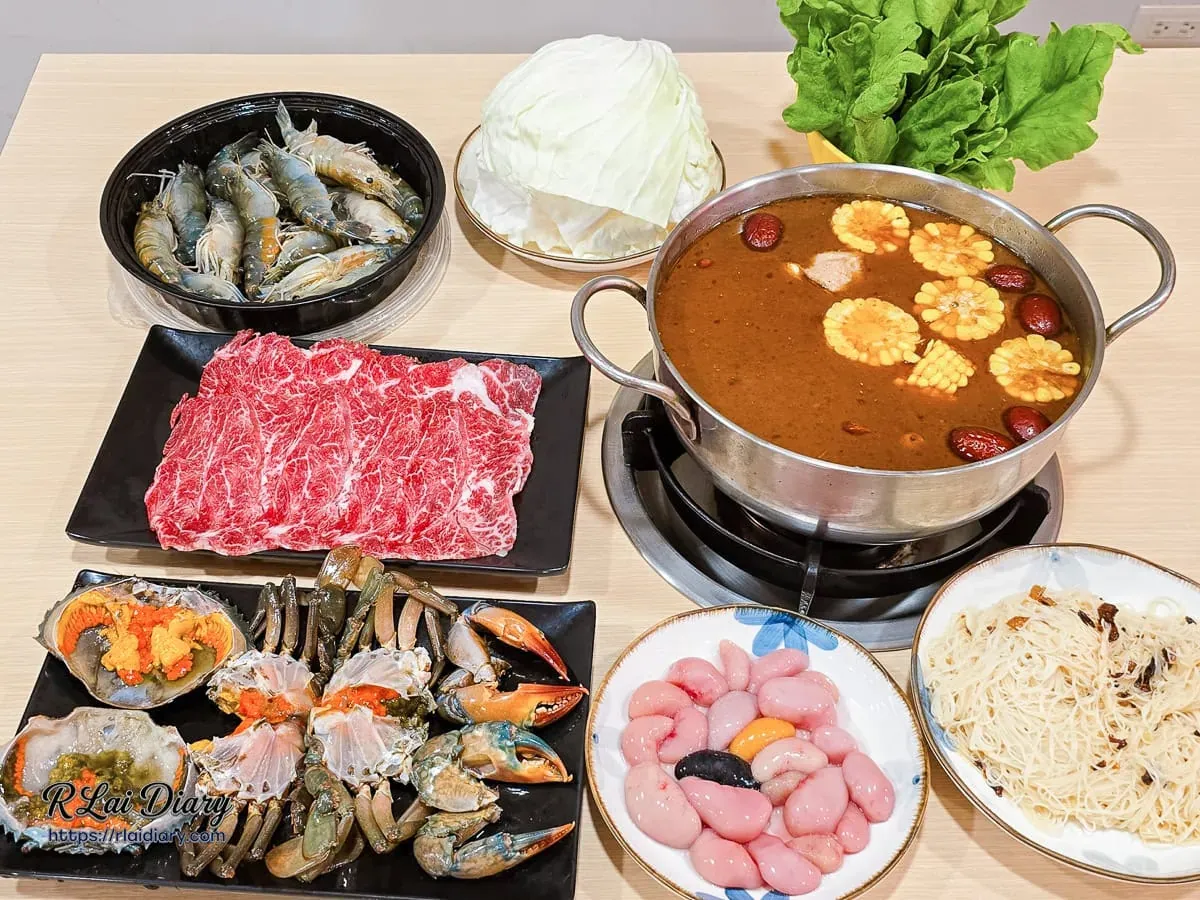 洪師傅薑母鴨豪華海陸大餐,包含爆膏蟹、和牛與麻油雞全席