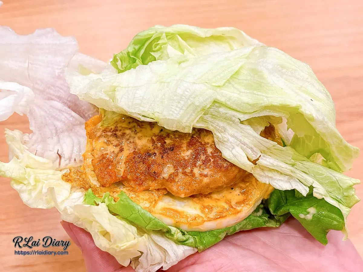 美蔬綠紐奧良辣雞加蛋-以鮮脆生菜取代麵包的輕食