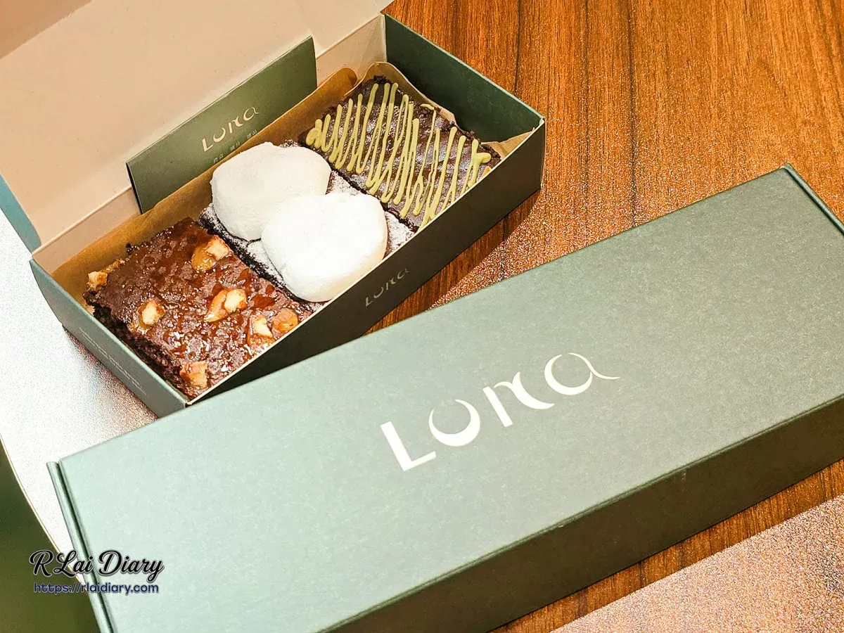 永和彌月禮盒推薦 Luna Dessert Atelier 三入與五入裝手工布朗尼禮盒對照