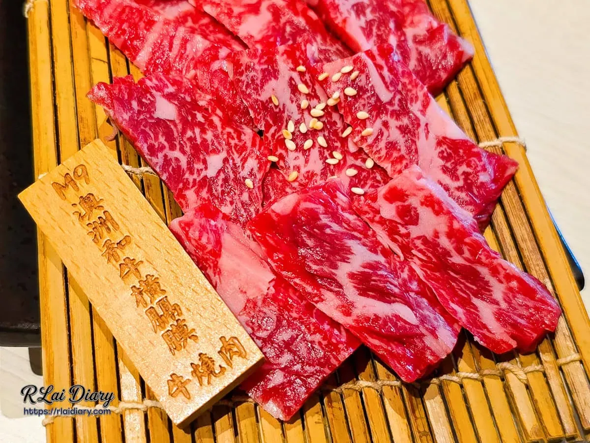 澳洲M9和牛橫膈膜：大理石紋理與深邃肉色