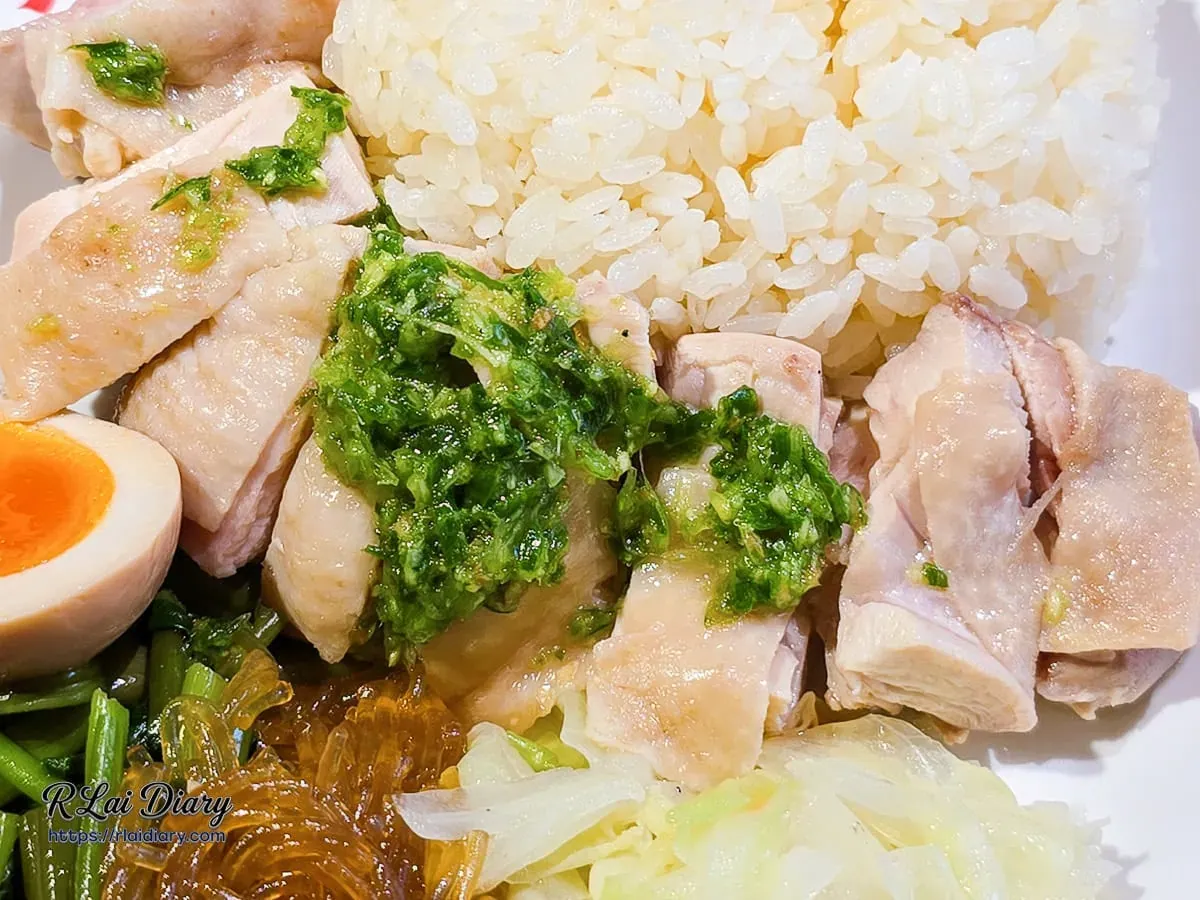 天天來海南雞飯鮮嫩雞肉與粒粒分明雞汁白飯細節