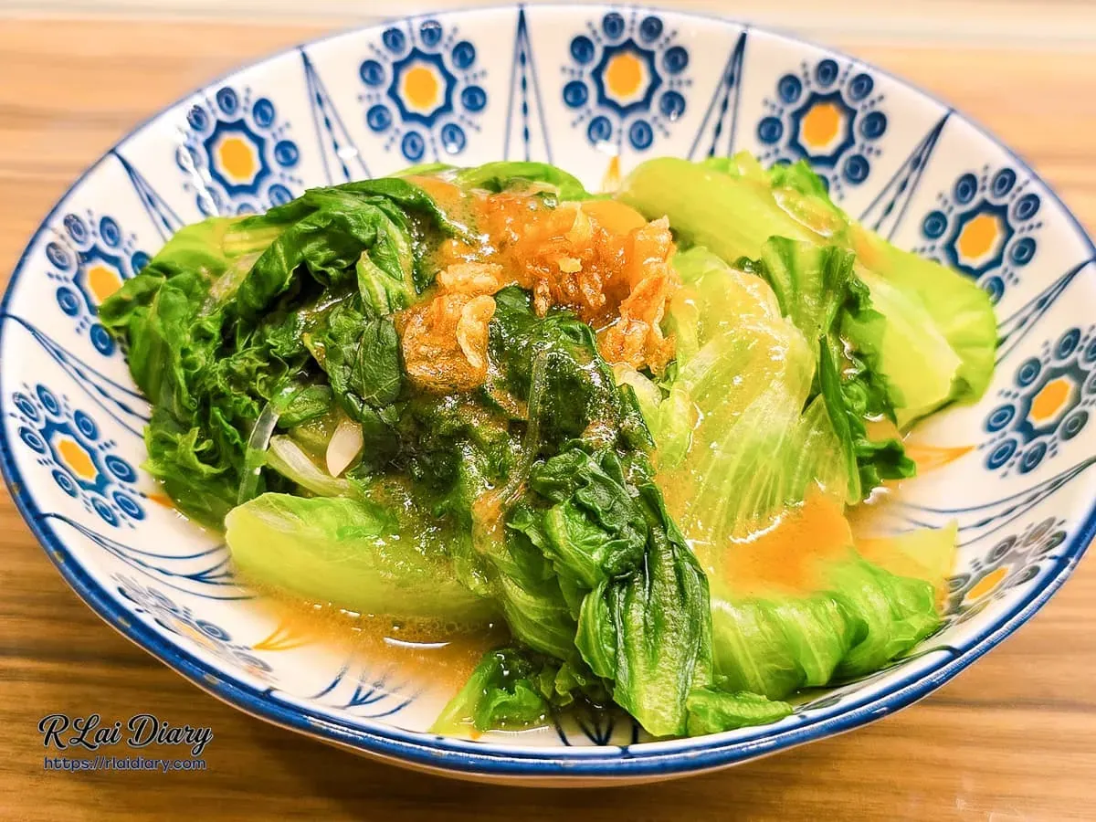 小捲日記燙青菜大陸妹全景：口感鮮脆解膩的綠色能量