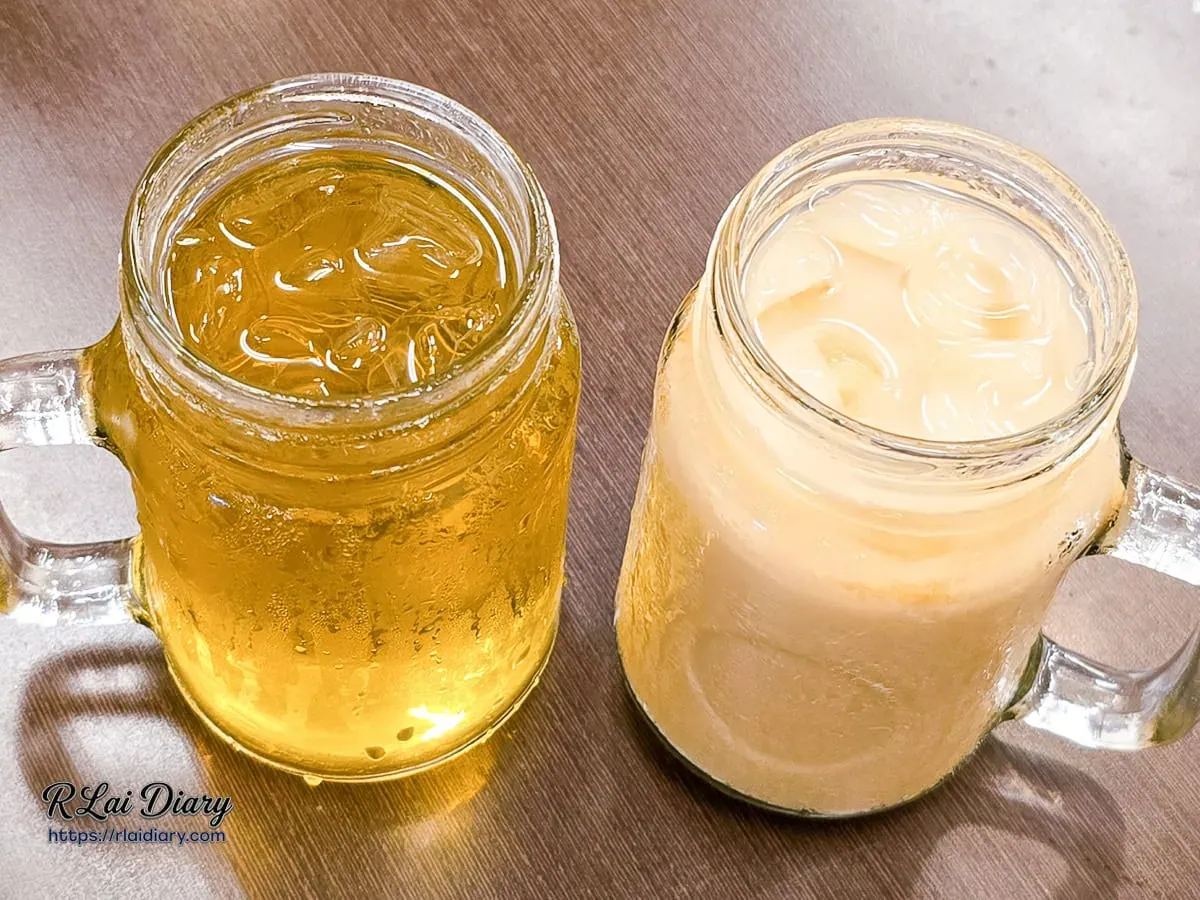 餐後飲品：焦糖奶茶與清爽蜂蜜檸檬冰飲