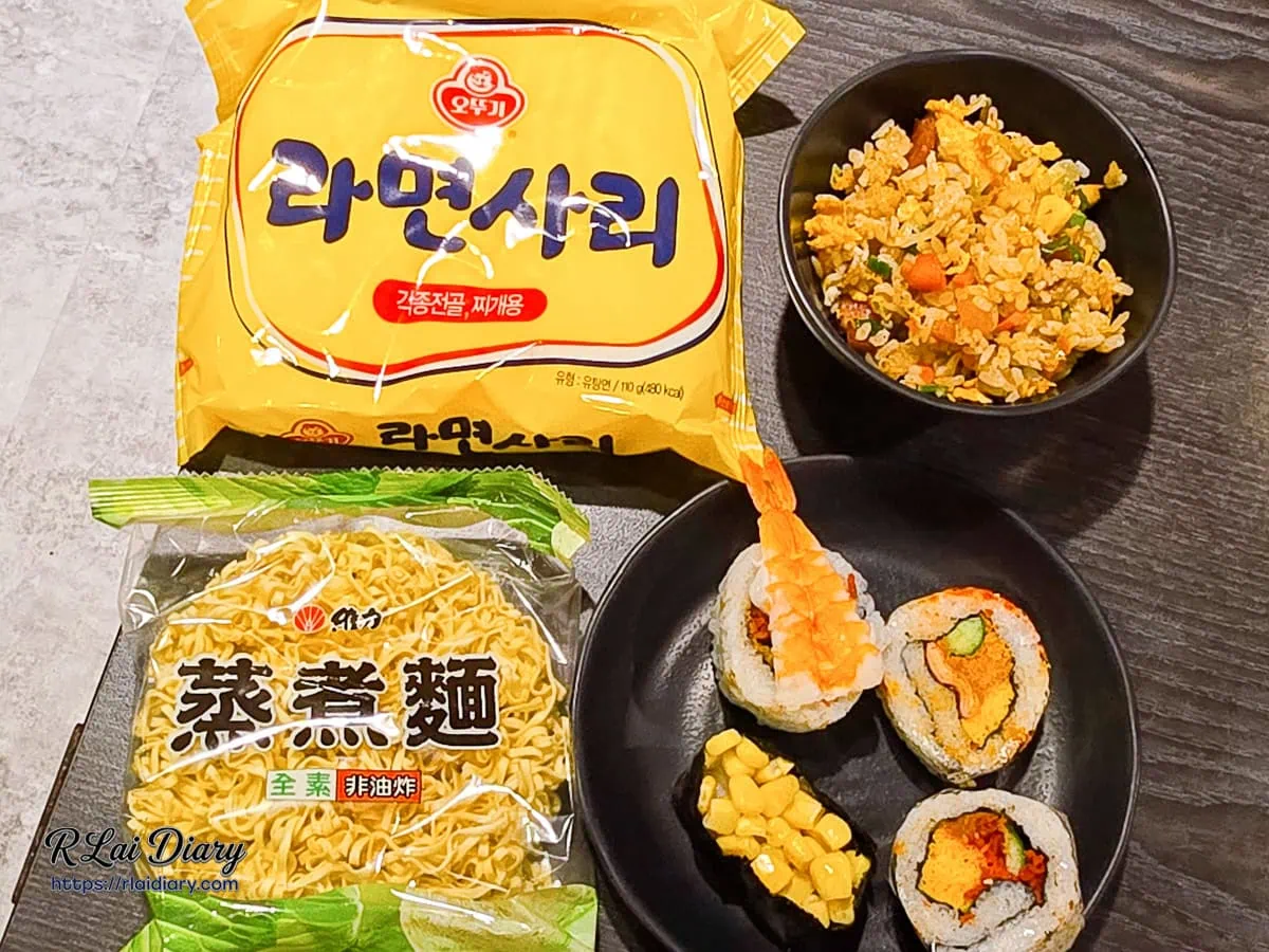 新千葉火鍋西門店精選副食組合不倒翁拉麵鍋氣炒飯與日式花壽司