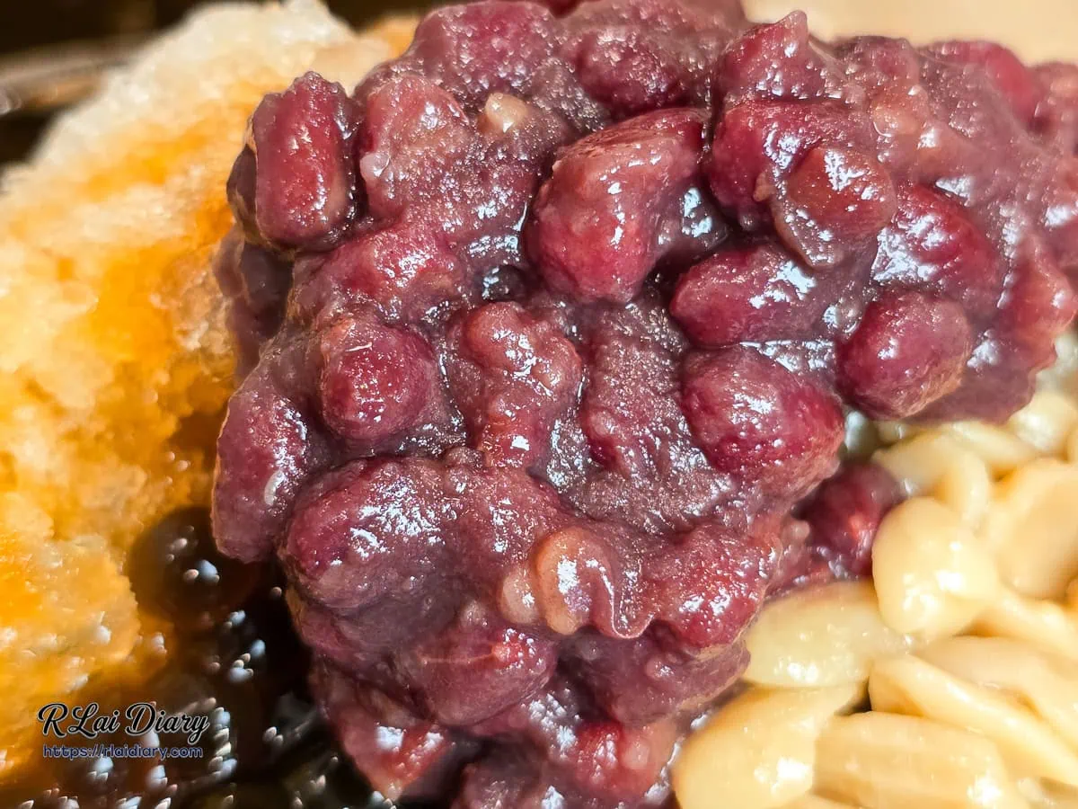二沙堂古早味剉冰配料天然綿密紅豆泥特寫