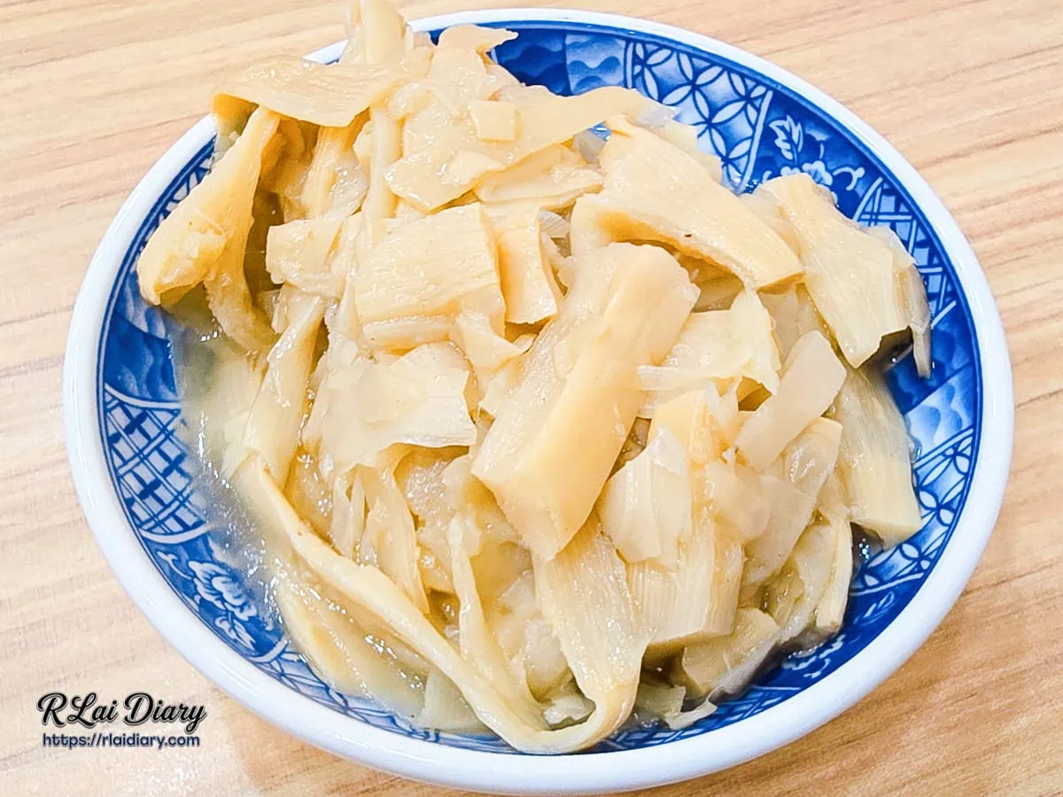 林記飯館大雅店口感爽脆無硬纖維的古早味滷筍絲