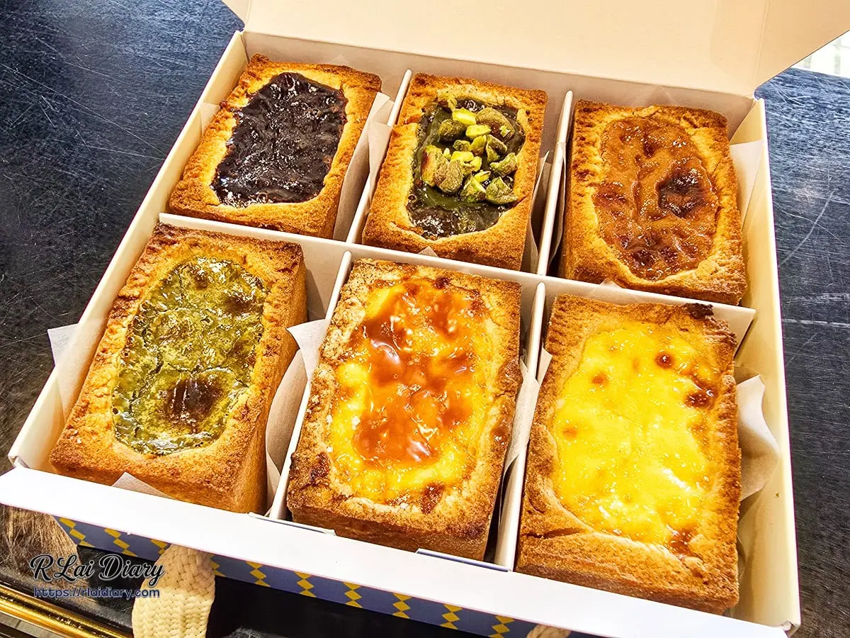 糖印麵包六入鳳梨酥蛋塔開箱，繽紛多樣的內餡色彩