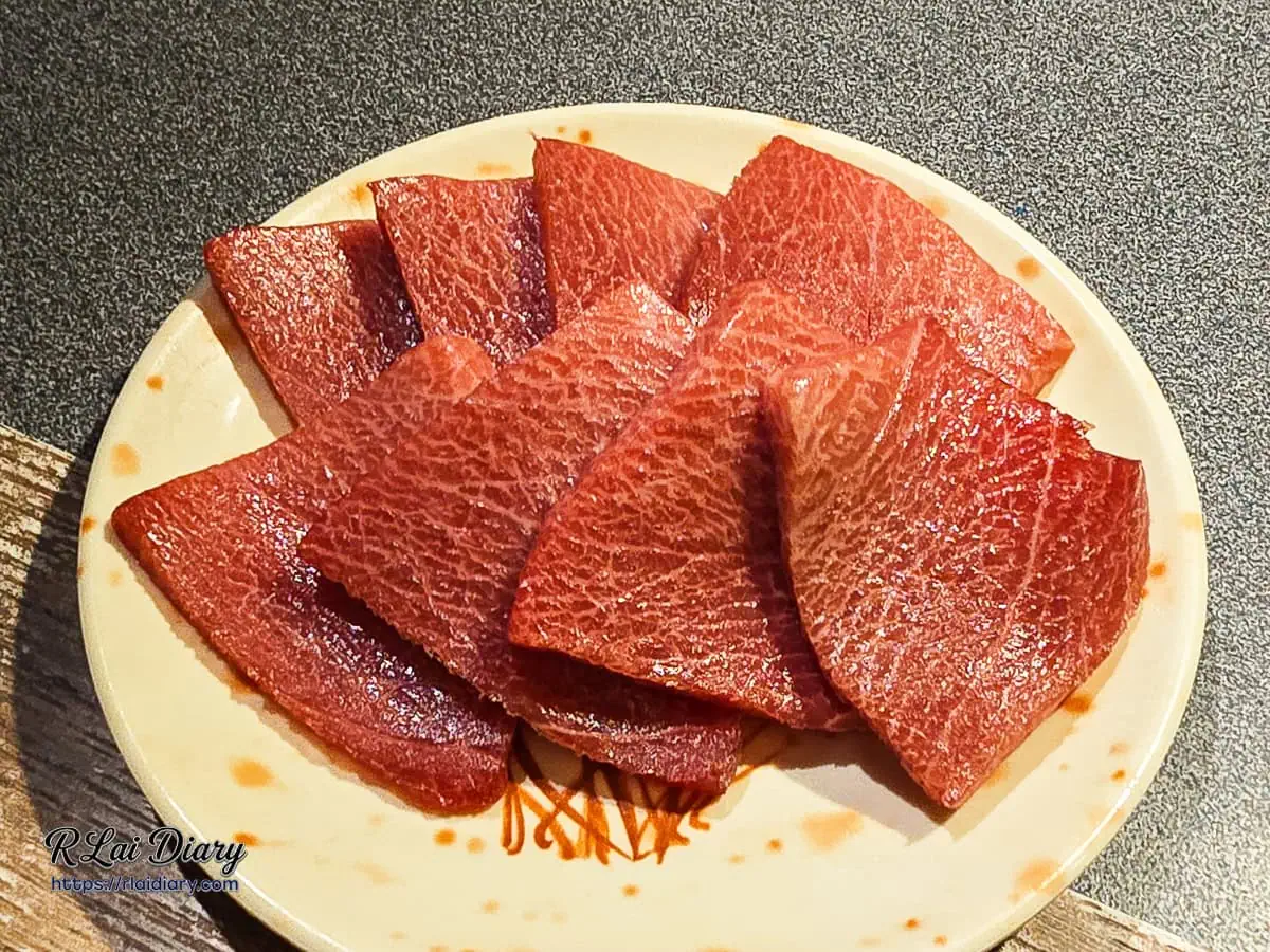 台北金洹苑精選頂級生食級黑鮪魚生魚片厚切拼盤