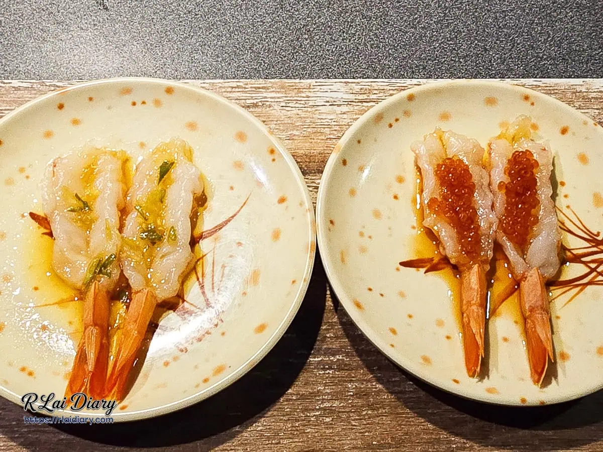 金洹苑大安店生食級泰式生蝦佐鮮美鮭魚卵