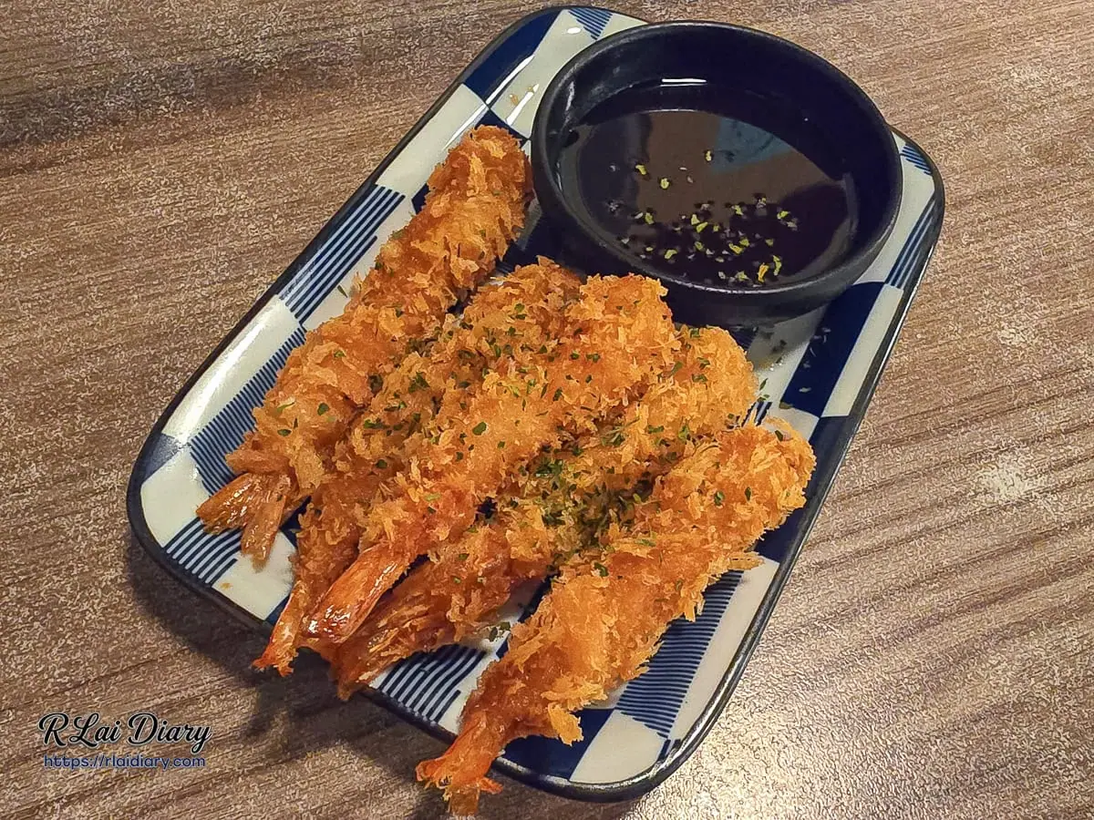 三重雷焱居酒屋金黃酥脆甜蝦天婦羅