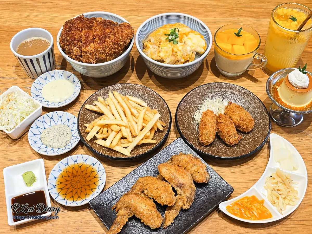 台中大里美食參元豚研究所豐盛餐點大合照