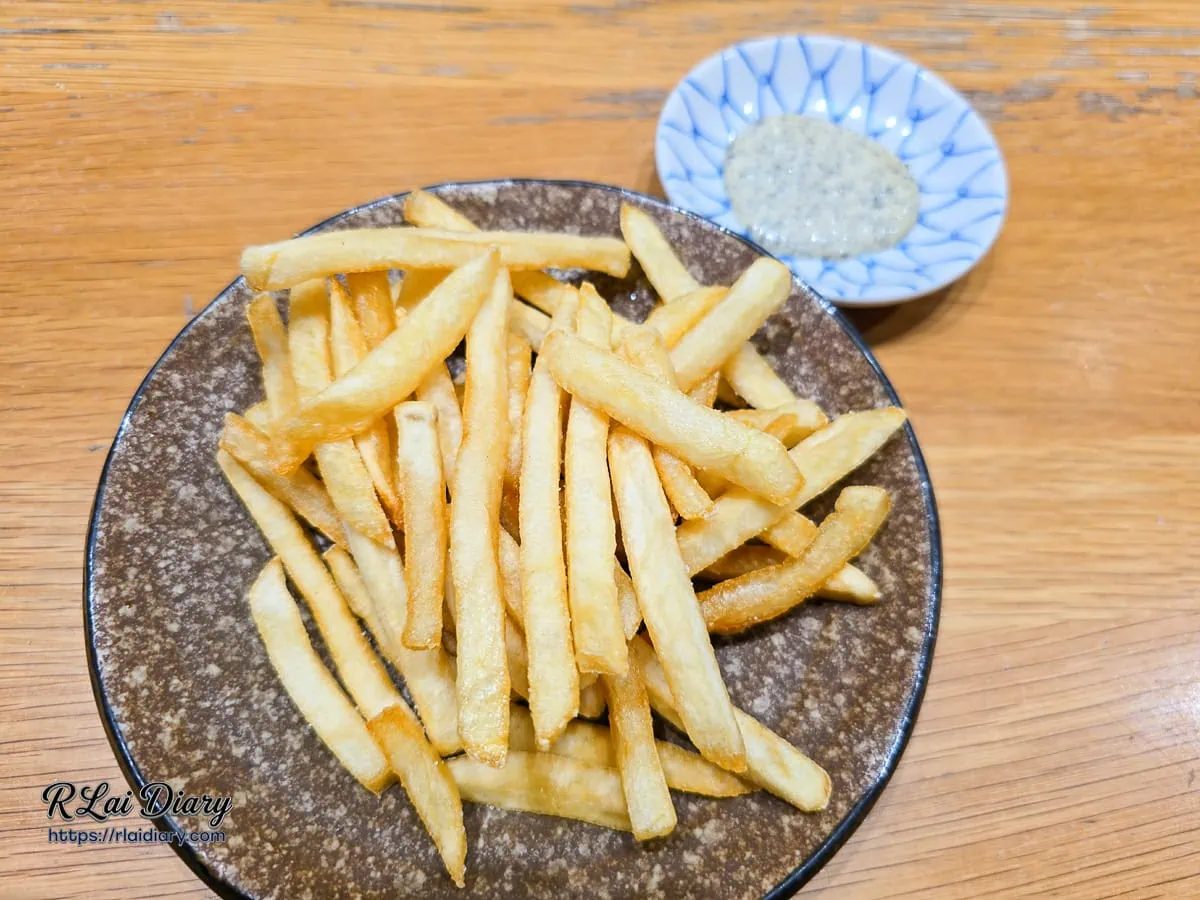 參元豚研究所單點炸松露薯條與特製醬料