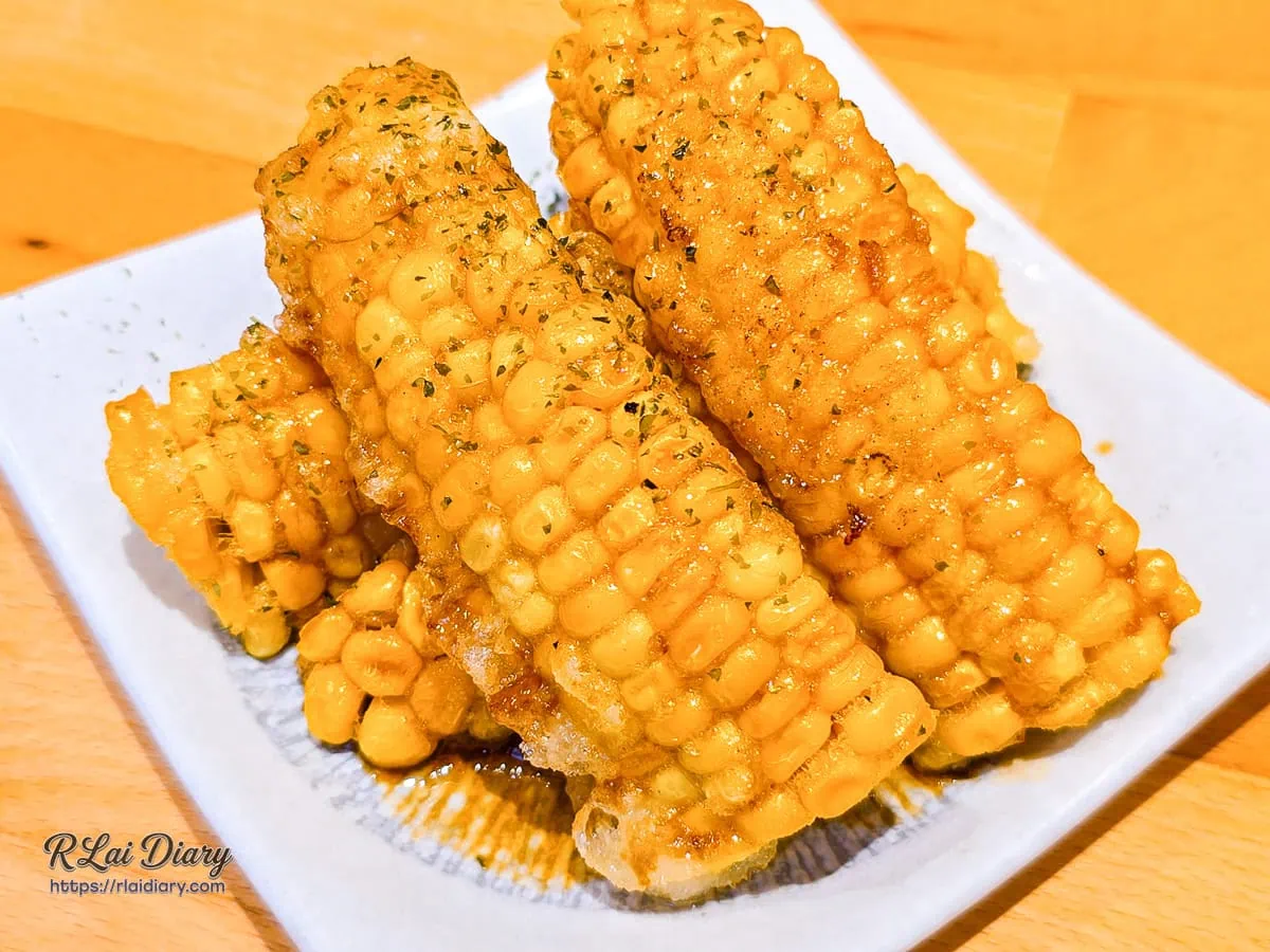 嵐山熟成牛かつ專売金黃酥脆的日式醬燒炸玉米天婦羅