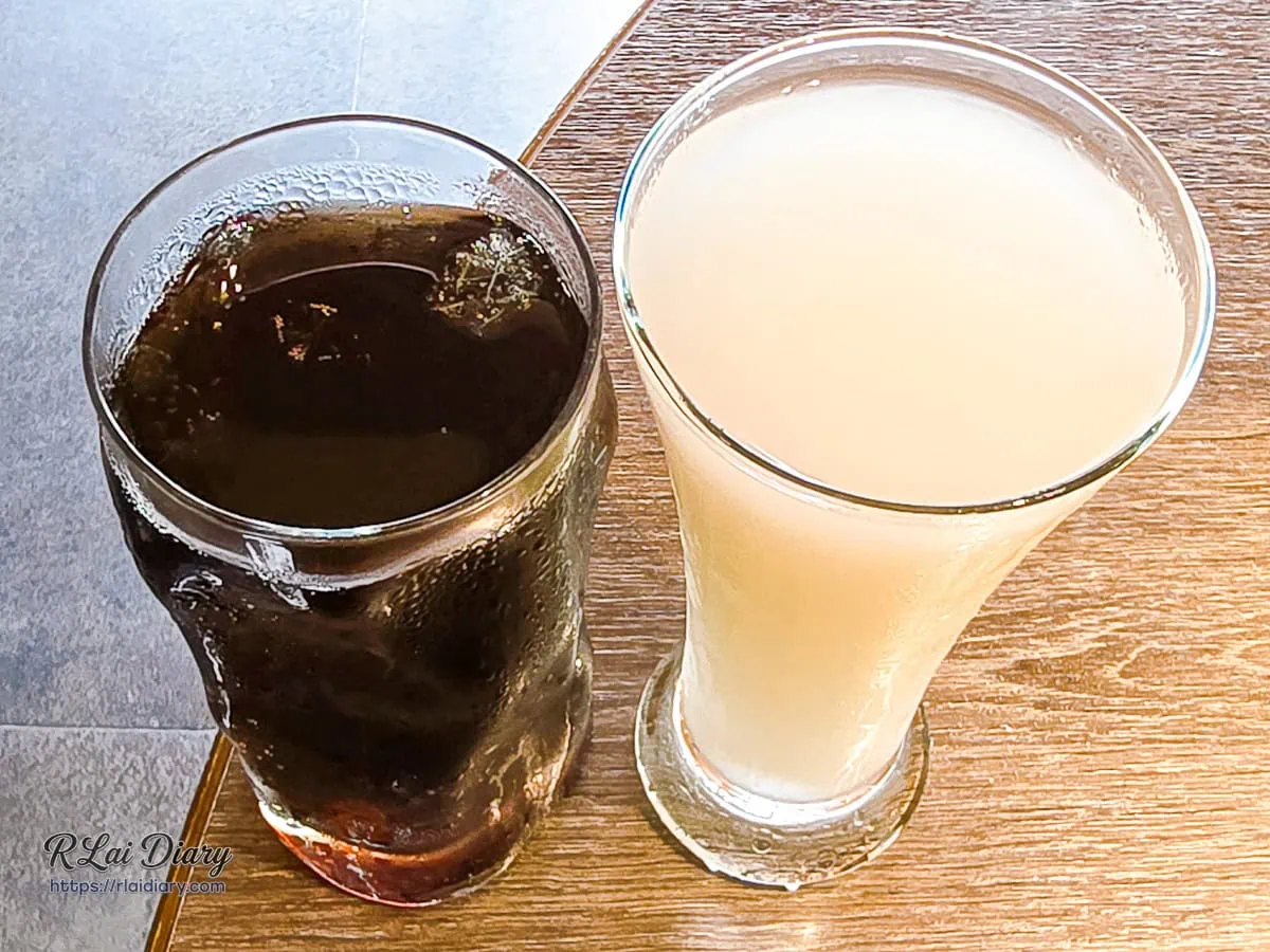 BRASS HANA 套餐冰涼飲品經典可樂與可爾必思