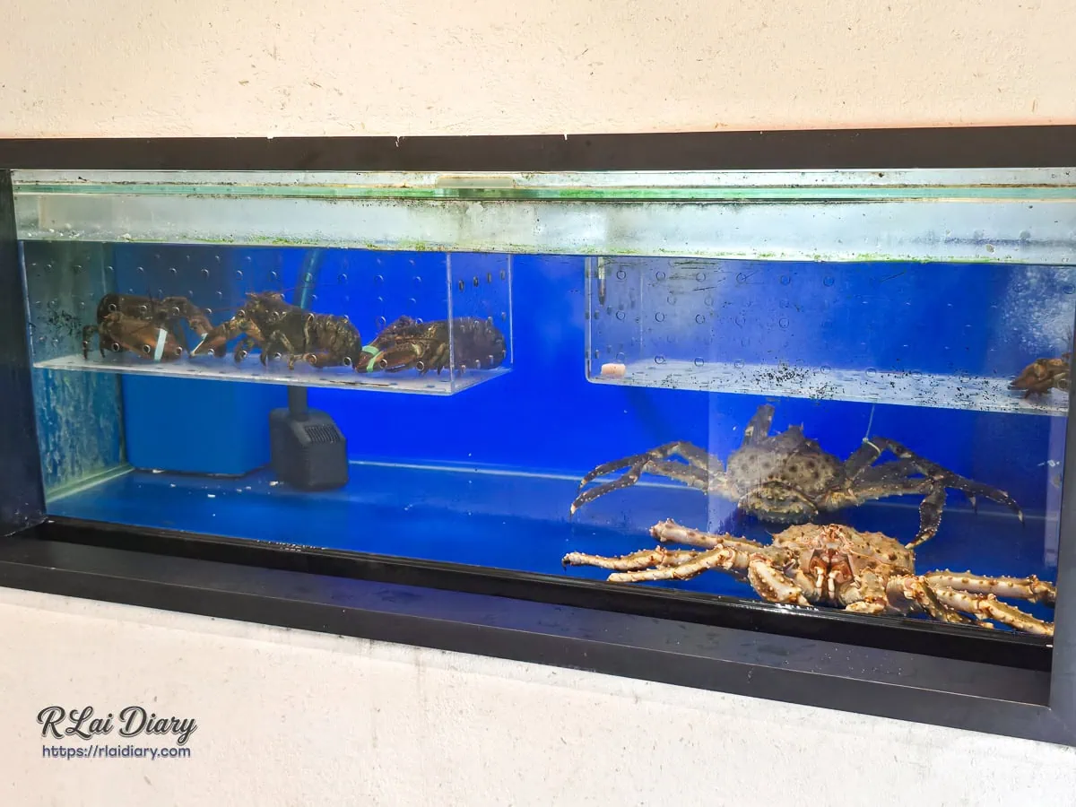 台中高檔火鍋 BRASS HANA 活體海鮮水族箱展示帝王蟹
