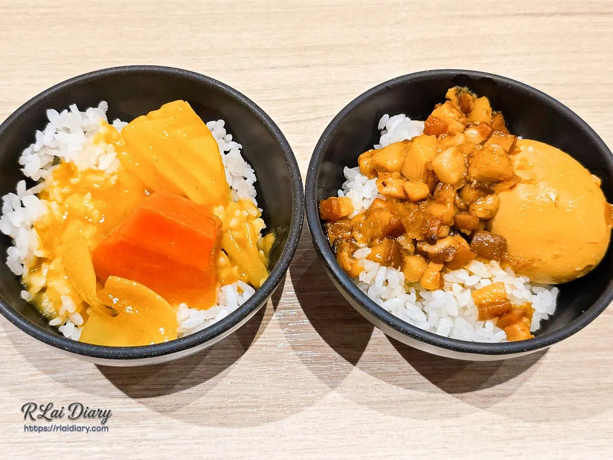 築崎招牌牛肉燥飯滷蛋與濃郁日式咖哩飯