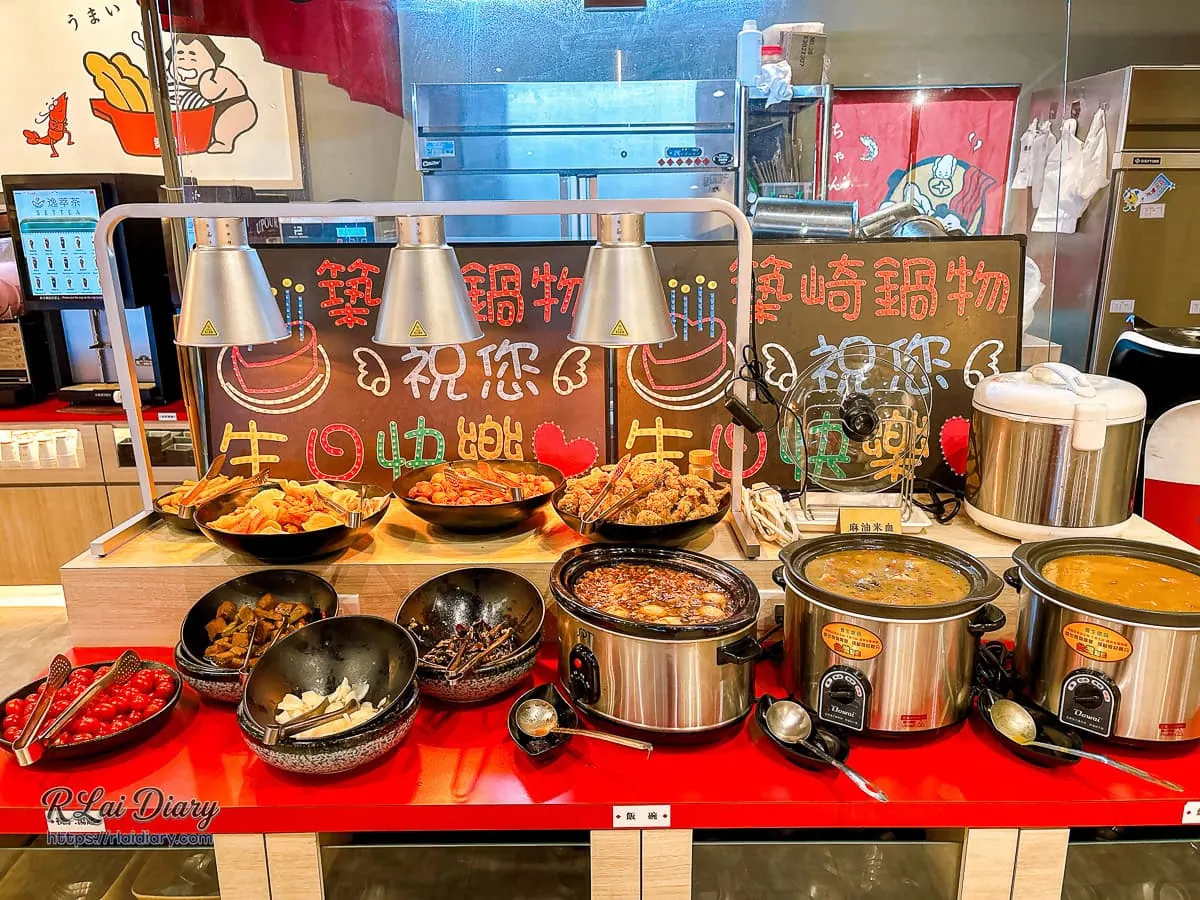 台中北屯火鍋吃到飽自助吧現炸熟食與招牌滷肉