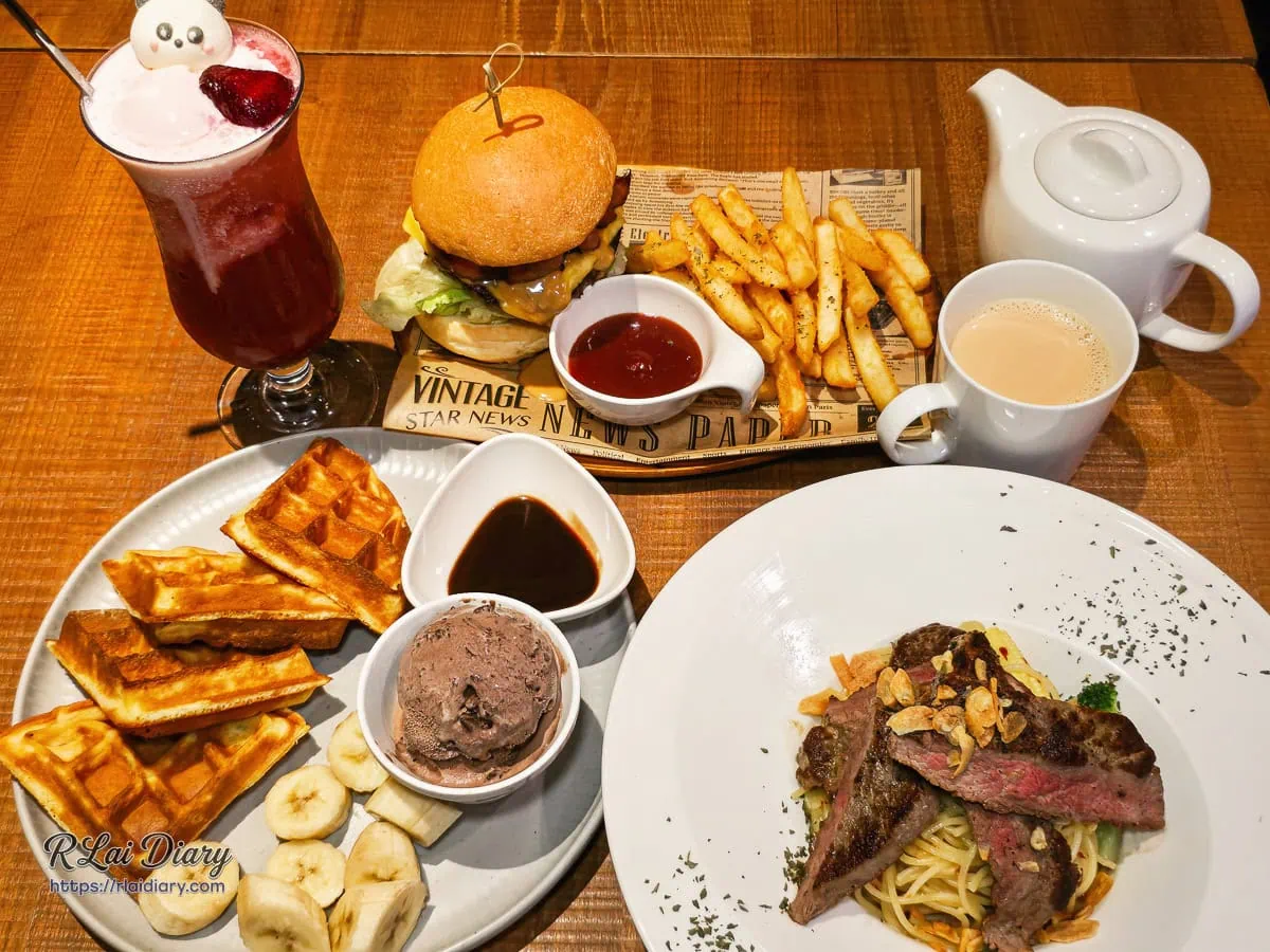 西門站美食推薦INN CAFE：滿桌豐富義式美式餐點合照